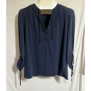 Women’s Caribbean Joe shirt Tie sleeve button breathable lightweight Y